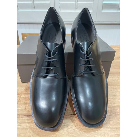 Robert Clergerie Robert-DL Oxford Dress Shoe Black Glazed Leather Size 11 US NIB main image 7